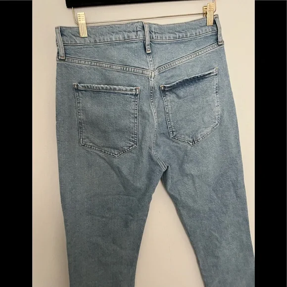 AGOLDE Riley High Rise Straight Crop Ankle Button Fly Size 30 - Picture 10 of 12